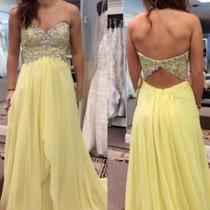 Yellow Prom / Homecoming Gown Bedazzled